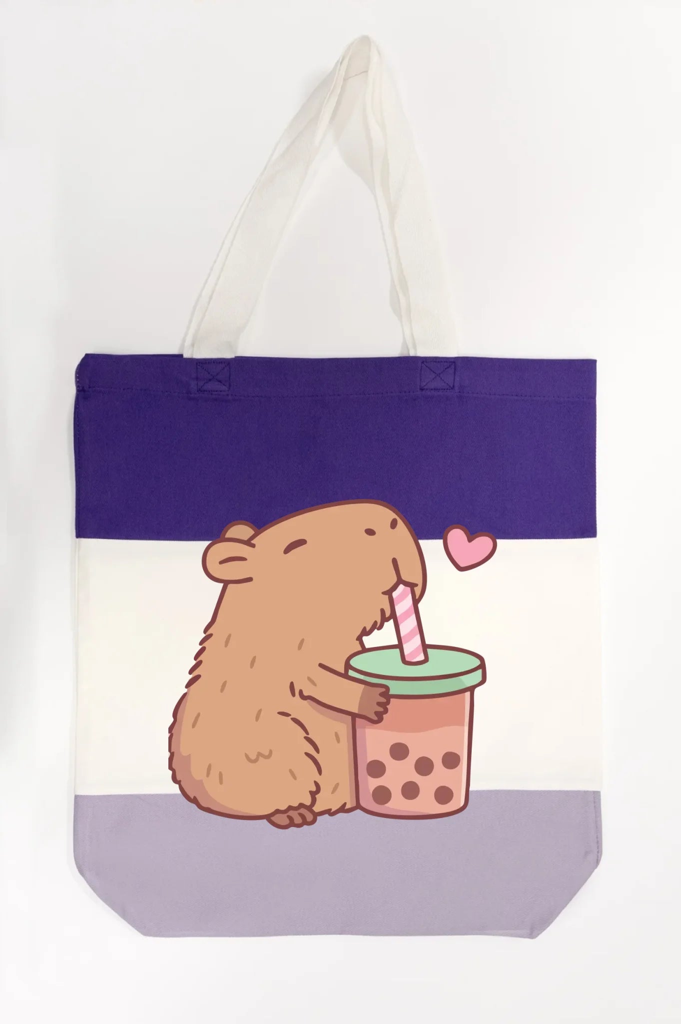 Capybara Loves Boba Tea Tote Bag