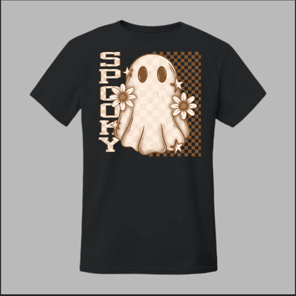 Spooky Checkered Ghost Tee