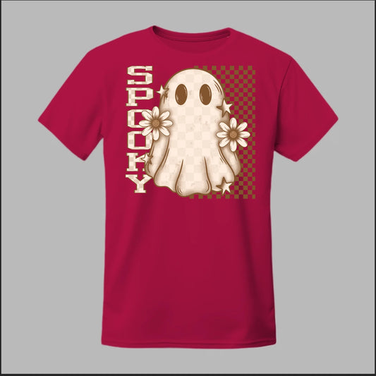 Spooky Checkered Ghost Tee
