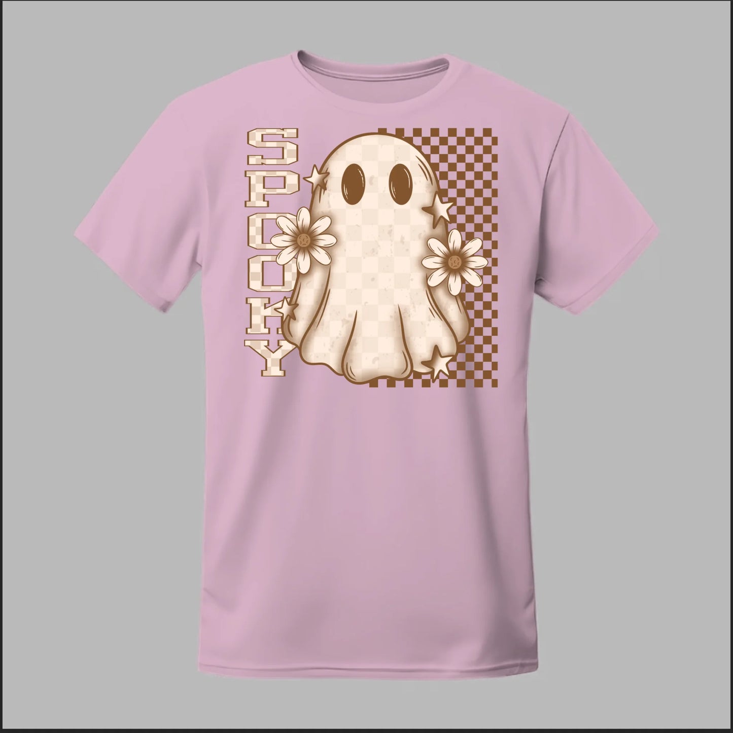 Spooky Checkered Ghost Tee
