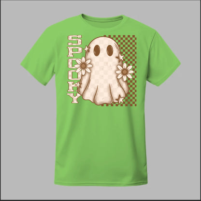 Spooky Checkered Ghost Tee