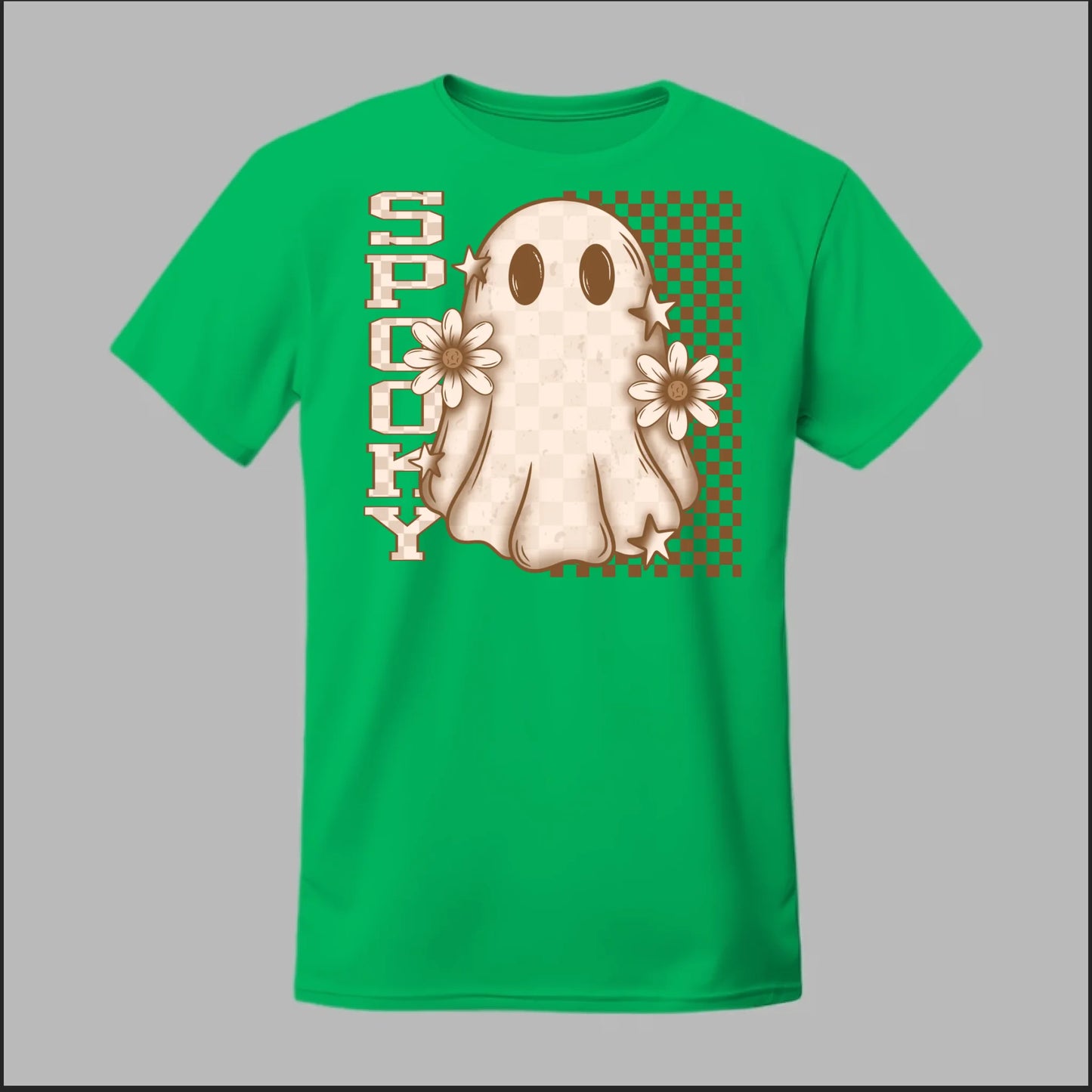 Spooky Checkered Ghost Tee