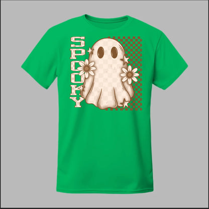 Spooky Checkered Ghost Tee