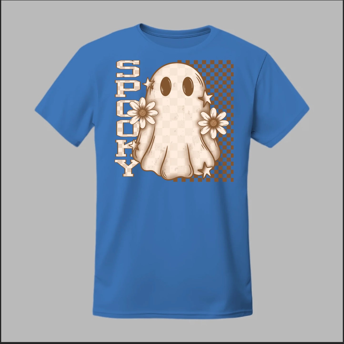 Spooky Checkered Ghost Tee