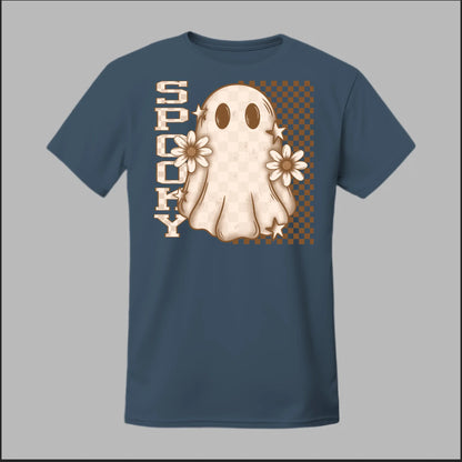 Spooky Checkered Ghost Tee
