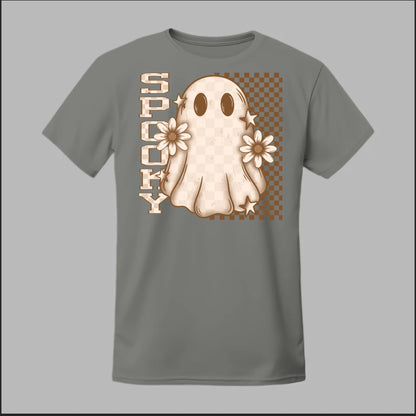 Spooky Checkered Ghost Tee