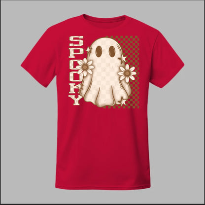 Spooky Checkered Ghost Tee