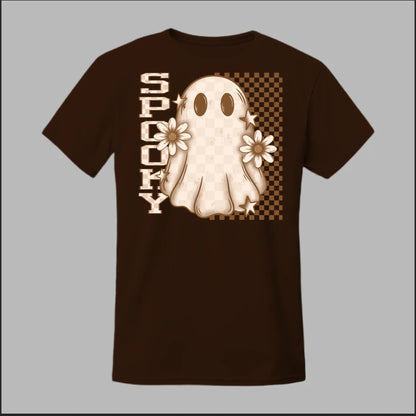Spooky Checkered Ghost Tee
