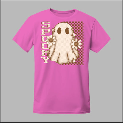 Spooky Checkered Ghost Tee