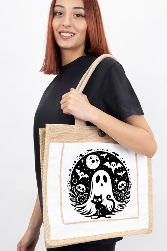Black Cat Spooky Night Tote Bag