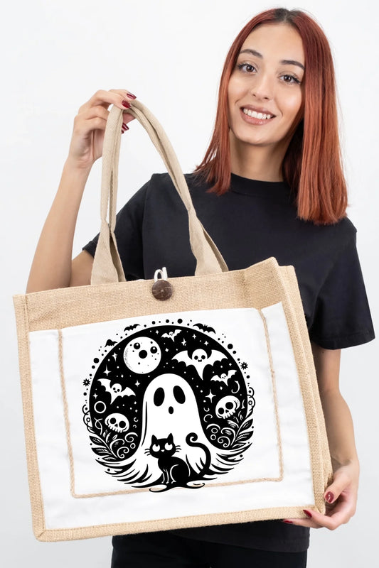 Black Cat Spooky Night Tote Bag