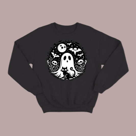 Black Cat Spooky Night Sweatshirt