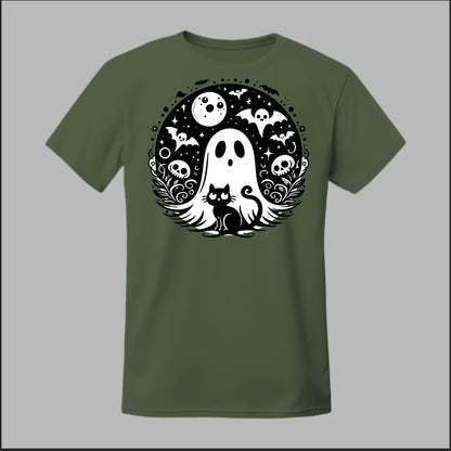 Black Cat Spooky Night Tee