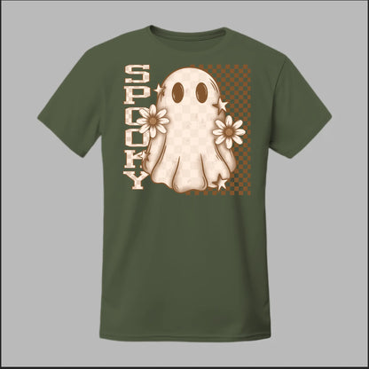 Spooky Checkered Ghost Tee