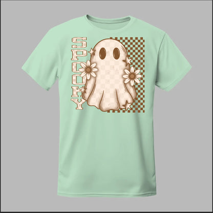 Spooky Checkered Ghost Tee