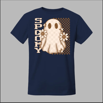 Spooky Checkered Ghost Tee