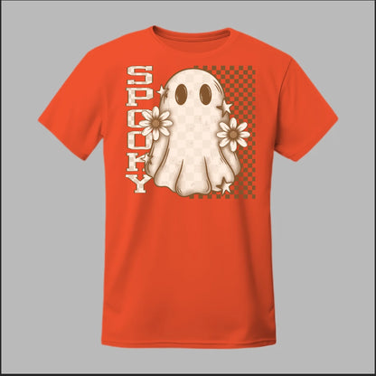 Spooky Checkered Ghost Tee