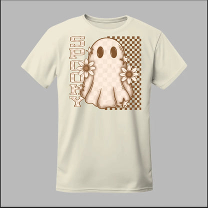 Spooky Checkered Ghost Tee