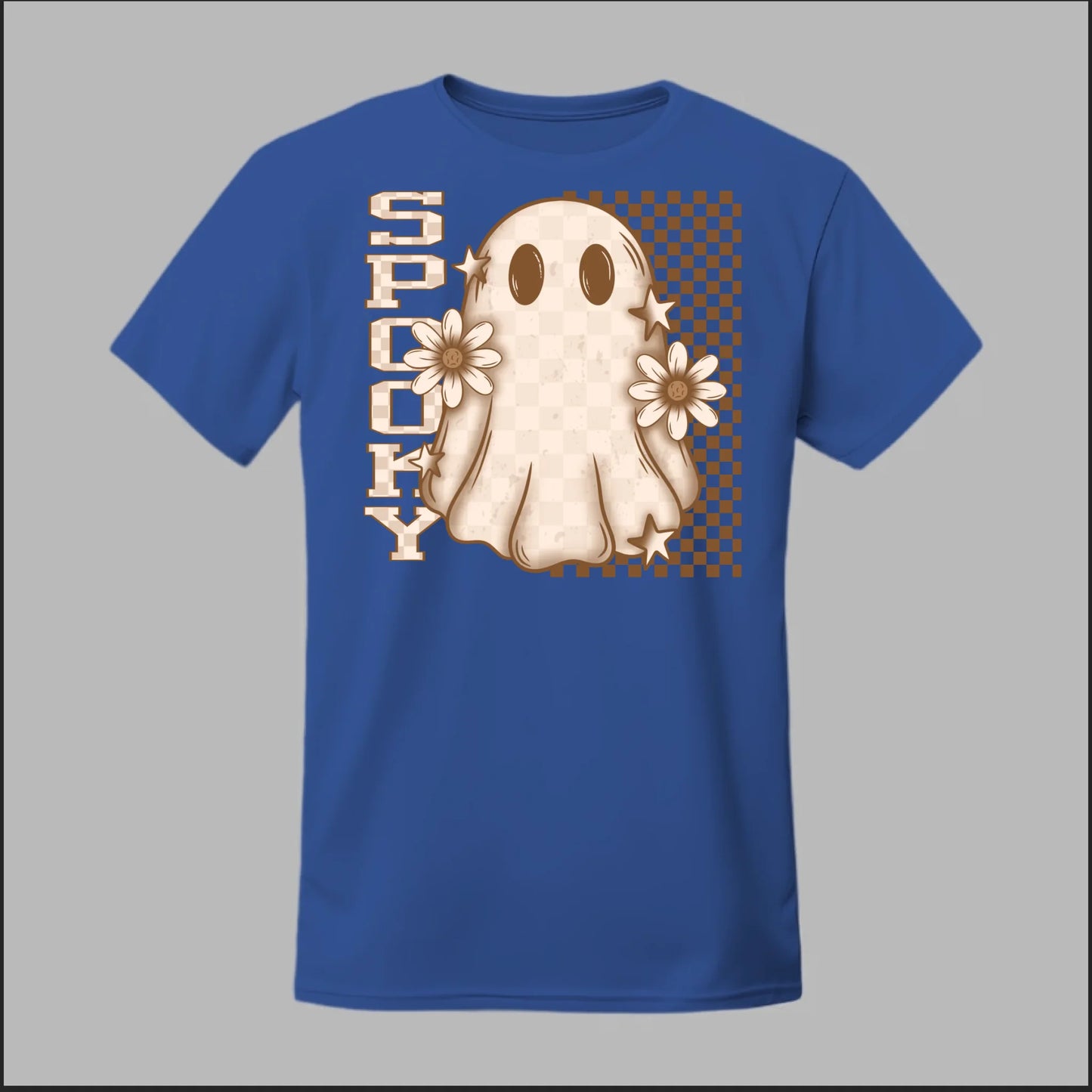 Spooky Checkered Ghost Tee