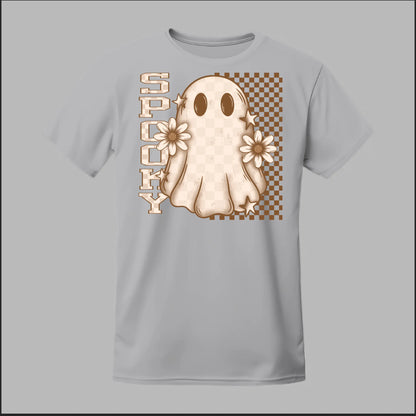 Spooky Checkered Ghost Tee
