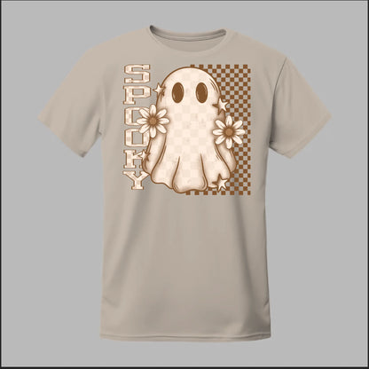 Spooky Checkered Ghost Tee