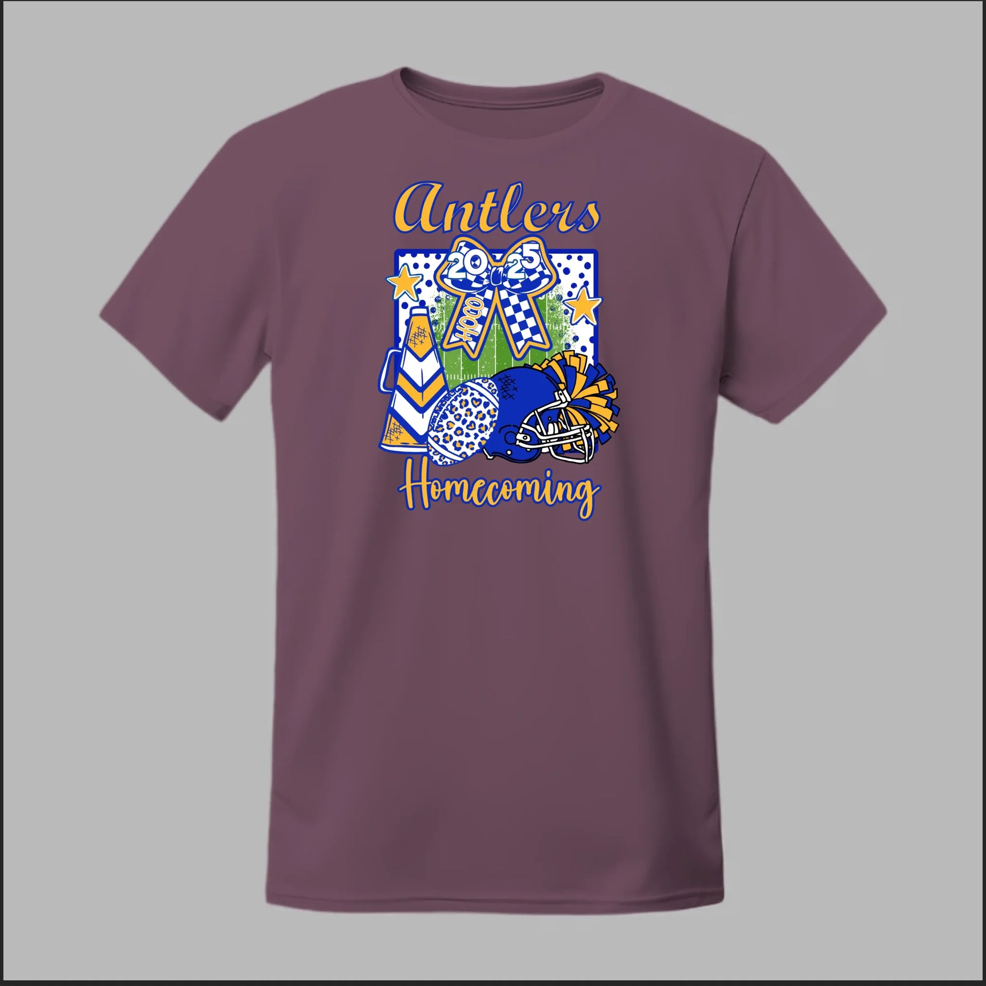 Front Heather Maroon