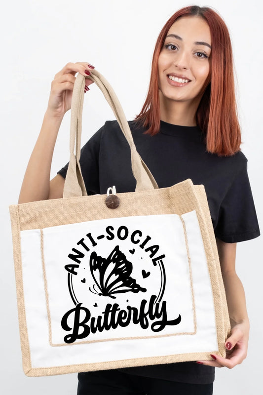 Anti-Social Butterfly Tote Bag