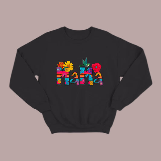 Vibrant Floral Serape Mama Sweatshirt