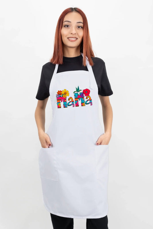 Vibrant Floral Serape Mama Apron
