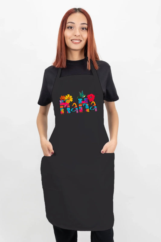 Vibrant Floral Serape Mama Apron