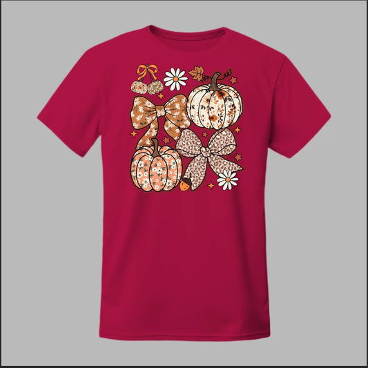 Floral Pumpkins & Bows Tee
