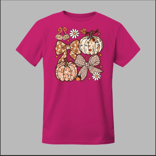 Floral Pumpkins & Bows Tee