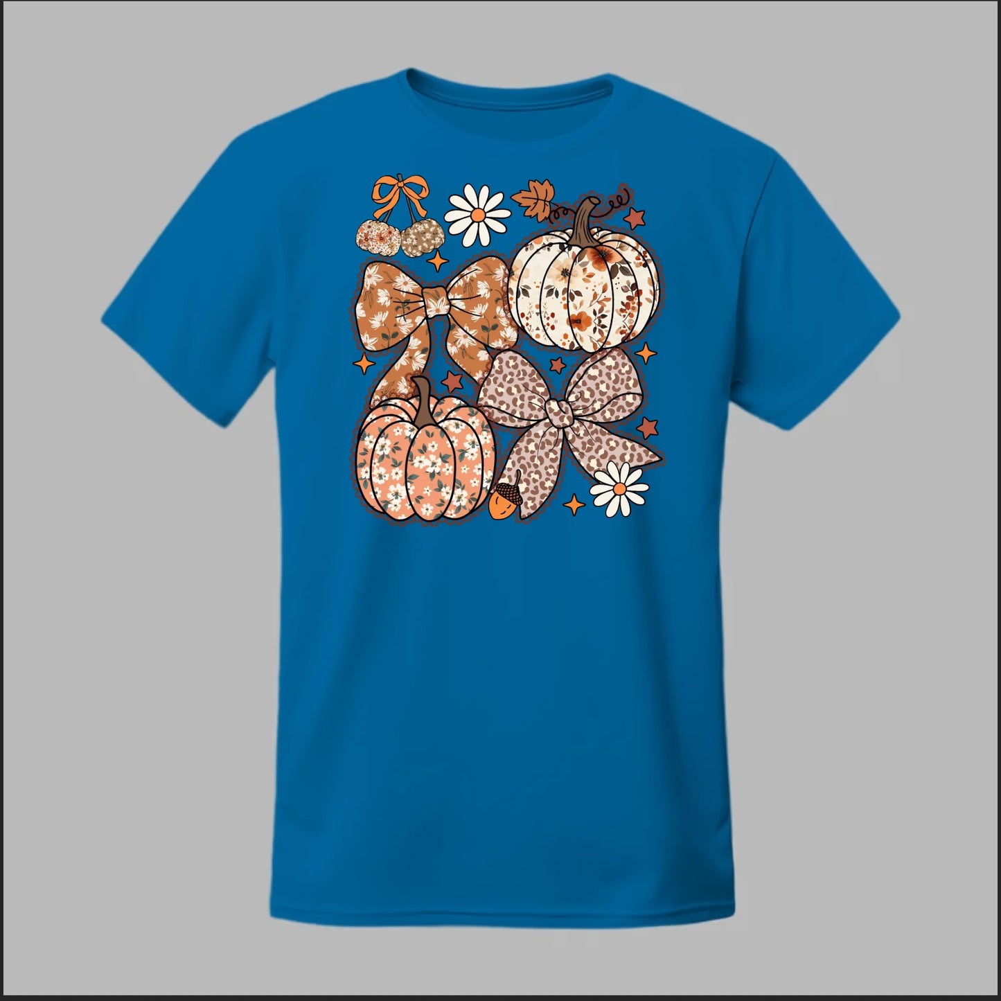 Floral Pumpkins & Bows Tee