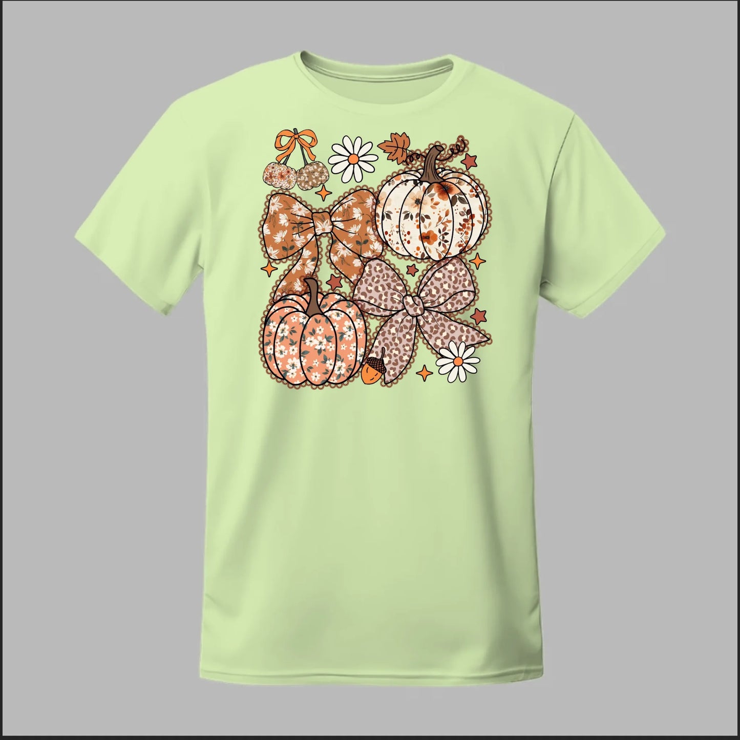 Floral Pumpkins & Bows Tee