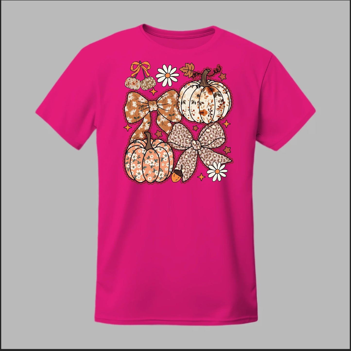 Floral Pumpkins & Bows Tee