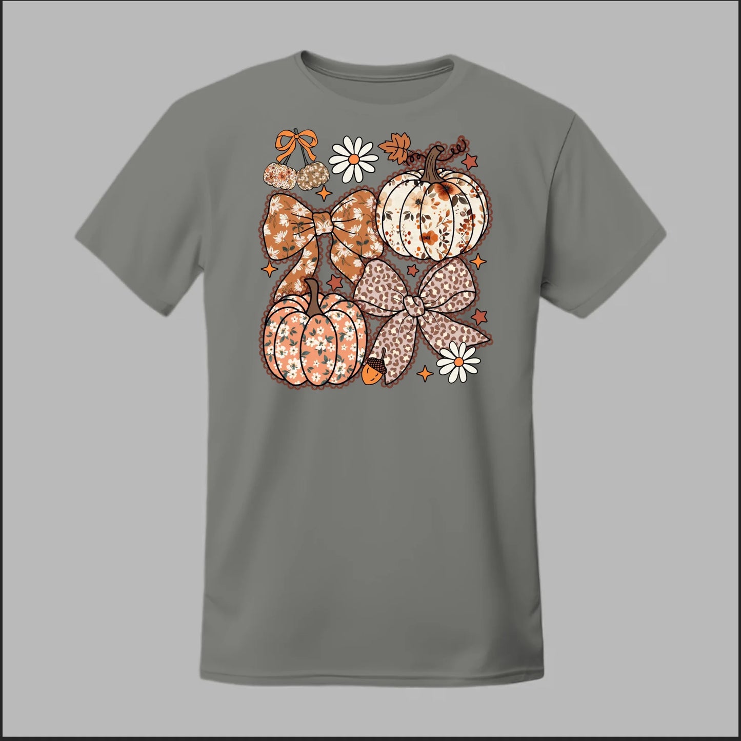Floral Pumpkins & Bows Tee