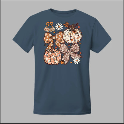 Floral Pumpkins & Bows Tee