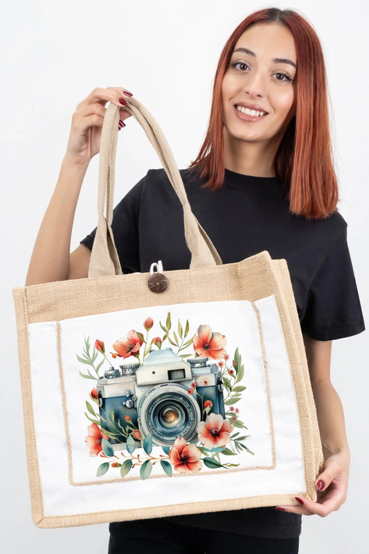 Floral Focus Tote Bag