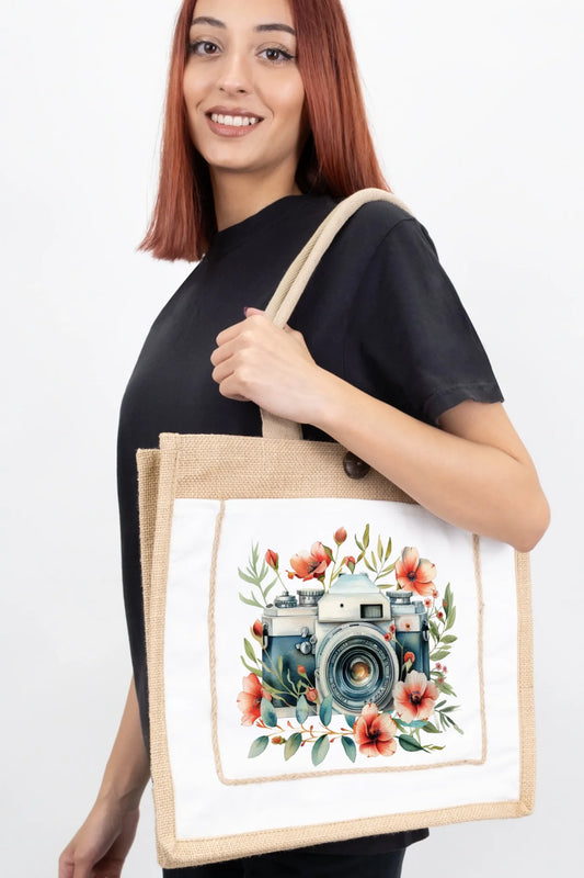 Floral Focus Tote Bag