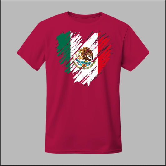 Mexican Flag Heart Tee