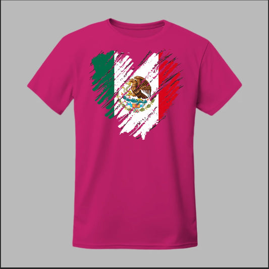 Mexican Flag Heart Tee