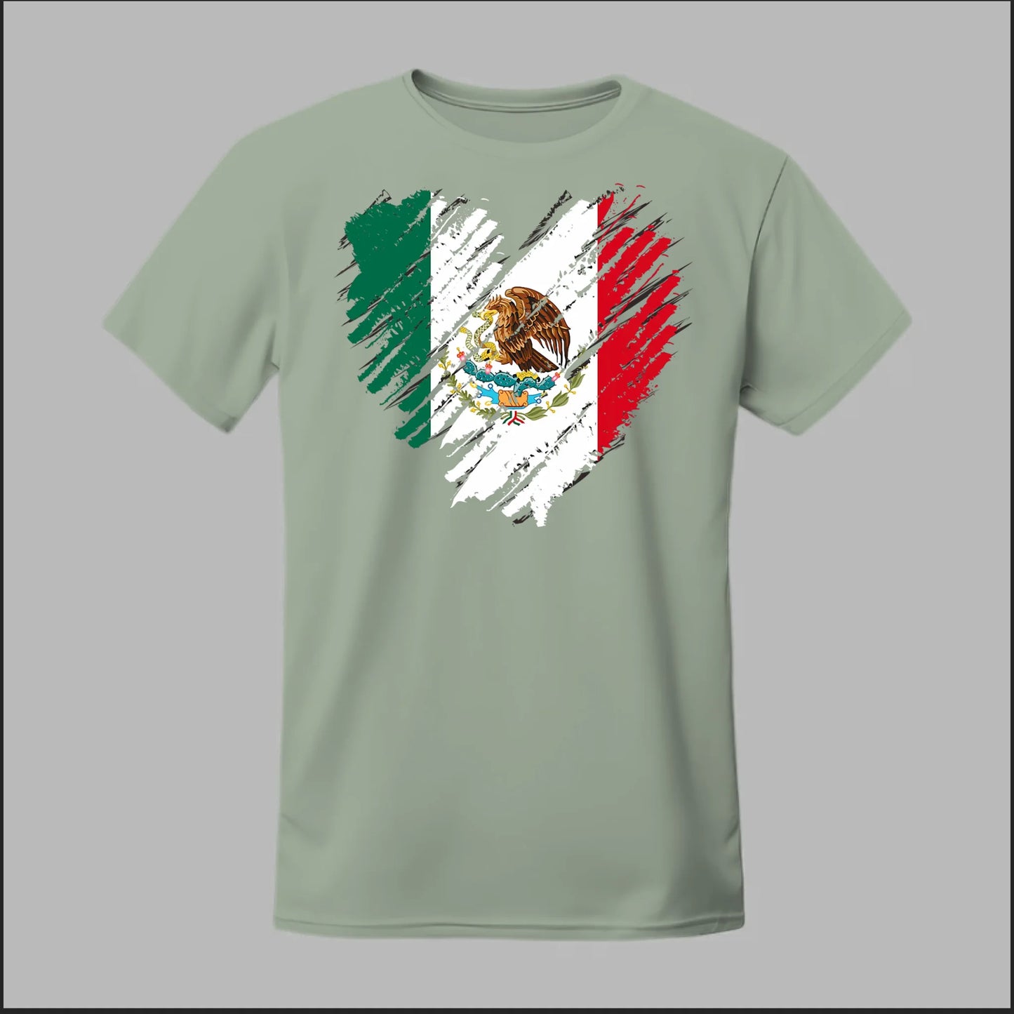 Mexican Flag Heart Tee