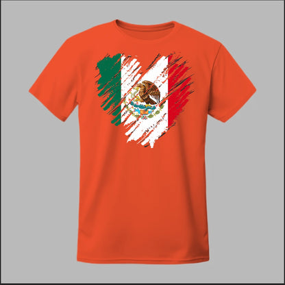 Mexican Flag Heart Tee