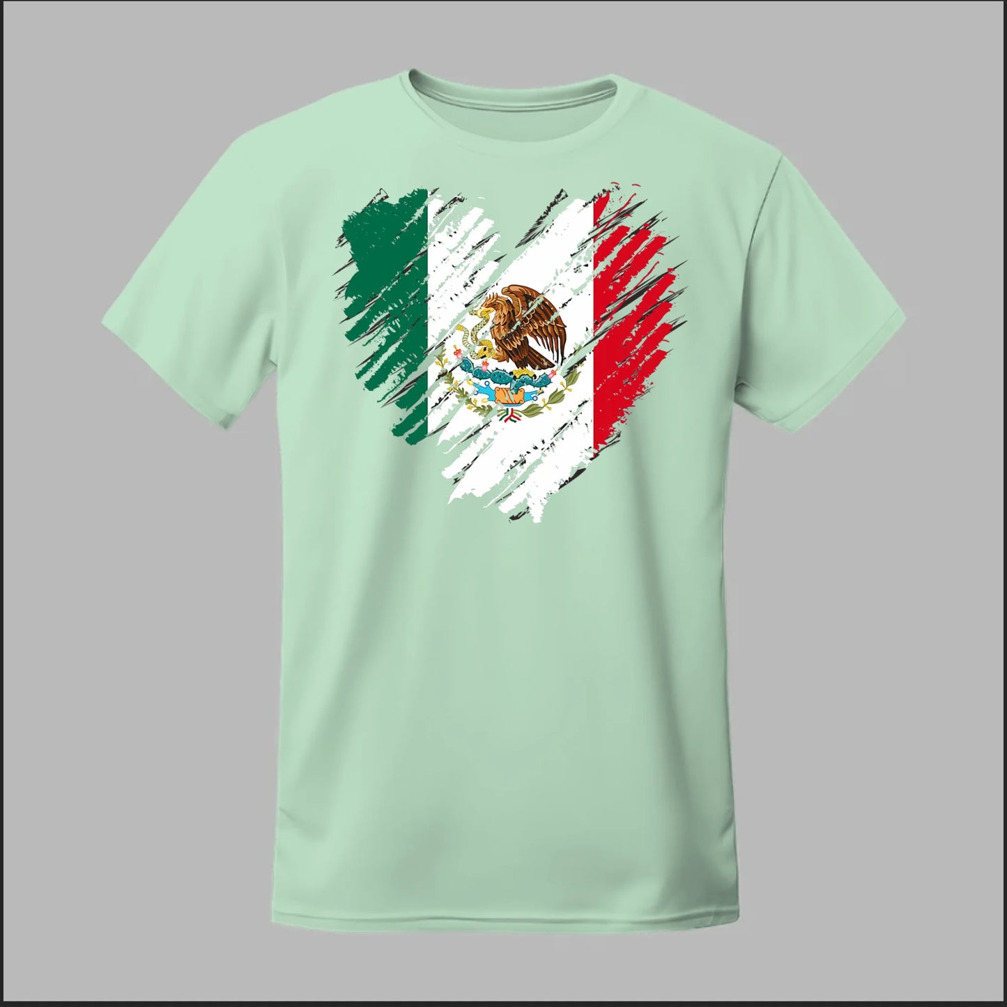 Mexican Flag Heart Tee