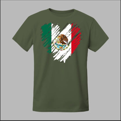 Mexican Flag Heart Tee