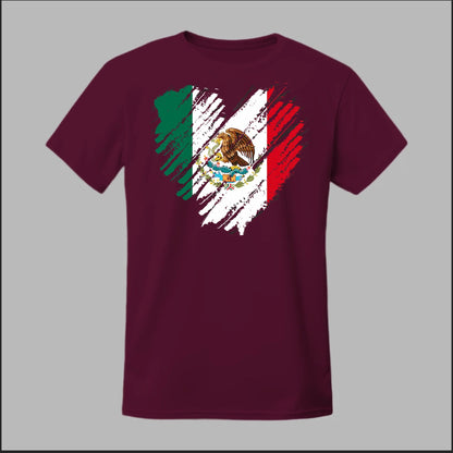 Mexican Flag Heart Tee