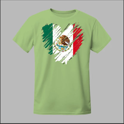 Mexican Flag Heart Tee
