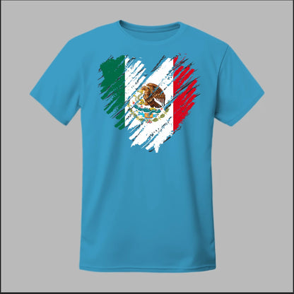 Mexican Flag Heart Tee