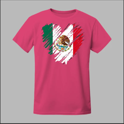 Mexican Flag Heart Tee