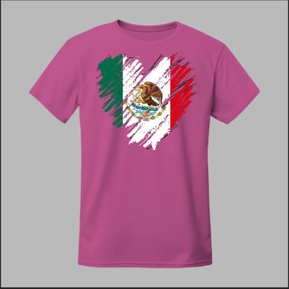 Mexican Flag Heart Tee